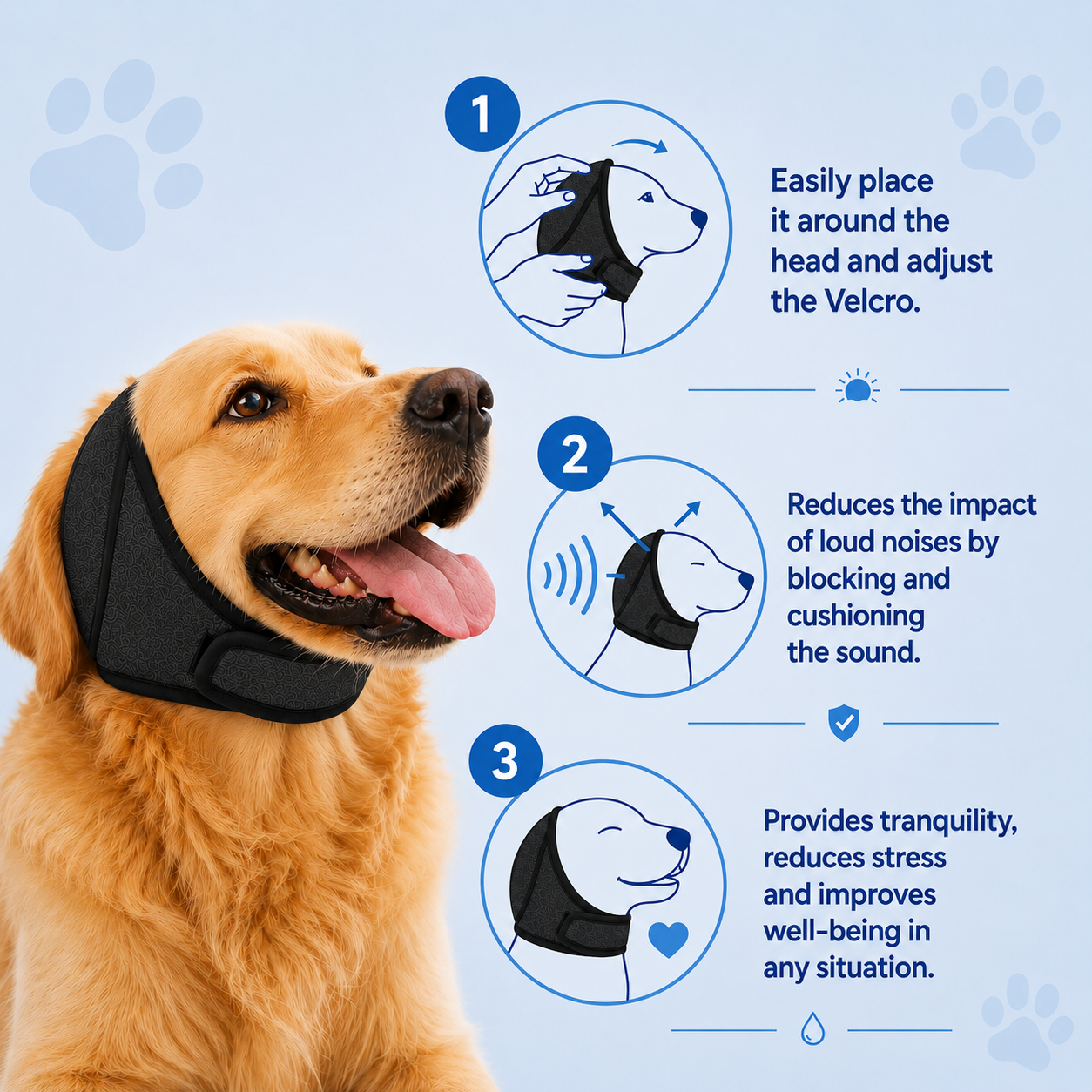 Noise-canceling earmuffs for dogs